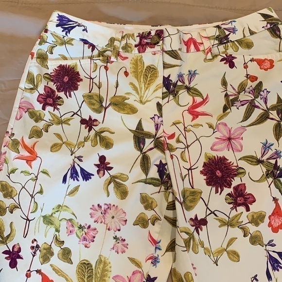 Lands End floral pants size 8 NWOT mid rise straight leg - Picture 7 of 14